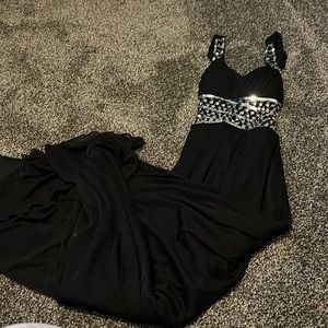 Black long prom dress, worn once